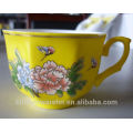 KC-990 new design hot sale ceramic mug with flowers with customized printing